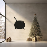 Cauldron Metal Wall Art for Kitchen, Dining Area - Rustic Home Decor