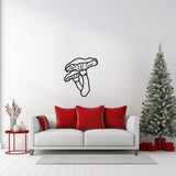 Unique Mushroom Metal Wall Art, Enchanting Fungi Sculpture for Kitchen Decor