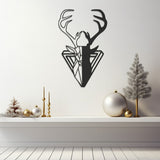 Rustic Deer Metal Wall Art, Forest Wildlife Scenery