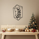 Geometric Patterned Metal Wall Decor,Leaf Design Artwork