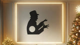 Handcrafted Wizard Metal Wall Art, Mystical Fantasy Home Decor
