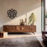 Geometric Snowflake Metal Wall Art for Living Room, Entryway - Chic Festive Decoration