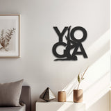 Modern Yoga Metal Wall Art, Zen Decor