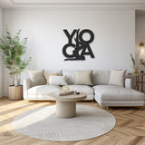Modern Yoga Metal Wall Art, Zen Decor