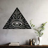 All-Seeing Eye Metal Wall Art, Illuminati Triangle Symbol