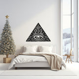 All-Seeing Eye Metal Wall Art, Illuminati Triangle Symbol