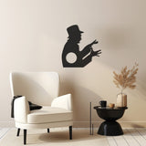 Handcrafted Wizard Metal Wall Art, Mystical Fantasy Home Decor