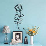 Modern Chic Flower Metal Wall Art, Large Floral Design Home Decor