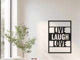 Live Laugh Love, Metal Wall Art for Cozy Home Decor
