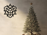 Geometric Snowflake Metal Wall Art for Living Room, Entryway - Chic Festive Decoration